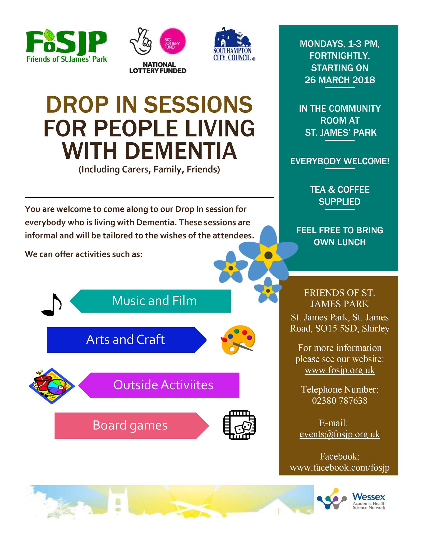 Drop-in Sessions for people living with Dementia