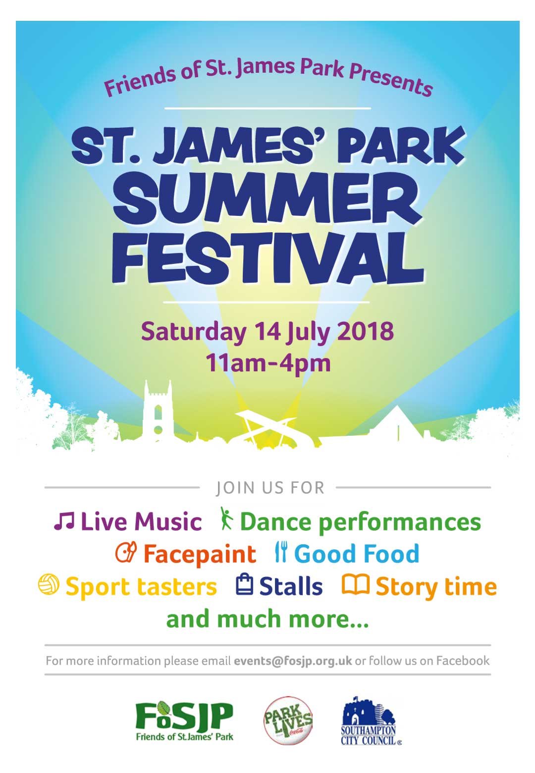 St James Park Summer Festival 2018 Poster